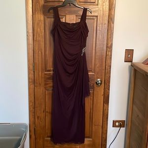 Alex Evenings Embellished Cold Shoulder Column Gown